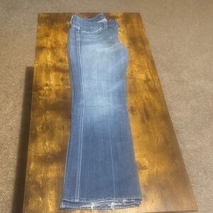 7 For All Mankind Women's Medium Blue Wide Leg Jeans